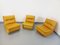 Vintage Chairs in Mustard Yellow Leather by Roche Bobois, 1970s, Set of 3, Image 4