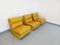 Vintage Chairs in Mustard Yellow Leather by Roche Bobois, 1970s, Set of 3, Image 21