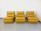 Sillas vintage de cuero amarillo mostaza de Roche Bobois, años 70. Juego de 3, Imagen 23