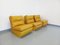 Vintage Chairs in Mustard Yellow Leather by Roche Bobois, 1970s, Set of 3, Image 2