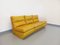 Vintage Chairs in Mustard Yellow Leather by Roche Bobois, 1970s, Set of 3, Image 3