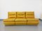 Sillas vintage de cuero amarillo mostaza de Roche Bobois, años 70. Juego de 3, Imagen 20