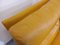 Sillas vintage de cuero amarillo mostaza de Roche Bobois, años 70. Juego de 3, Imagen 12