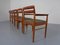 Danish Teak Dining Armchairs & Chairs by H. W. Klein for Bramin, 1960s, Set of 6 10