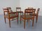 Danish Teak Dining Armchairs & Chairs by H. W. Klein for Bramin, 1960s, Set of 6 1