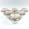 19th Century Meissen Porcelain Imari Pattern Tea Cups & Saucers, Germany, Set of 6 1