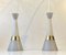 Mid-Century Italian Glass & Brass Pendant Lights attributed to Stilnovo, 1950s, Set of 2 8