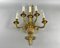 Vintage Empire Bronze Wall Lamp with Five Sconces 1