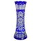 Lead Crystal in Cobalt Blue Vase by Caesar Crystal Bohemiae Co, 1980s, Image 1