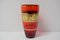 Ruby Glass Vase with Gold Ornament attributed to Jan Gabrhel, 1960s 10