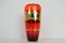 Ruby Glass Vase with Gold Ornament attributed to Jan Gabrhel, 1960s 5