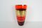 Ruby Glass Vase with Gold Ornament attributed to Jan Gabrhel, 1960s 3