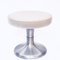 Vintage Space Age Stool with Chrome Base & White Vinyl Top, 1970s, Image 1