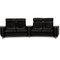 Arion Leather 4-Seater Black Sofa 1