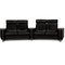 Arion Leather 4-Seater Black Sofa, Image 1