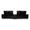 Arion Leather 4-Seater Black Sofa 9