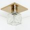 Square Glass & Brass Ceiling Light attributed to J.T. Kalmar, Austria, 1960s, Image 7