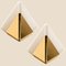 Pyramid Milk Glass & Brass Wall Light attributed to Glashütte Limburg, 1970s, Image 8