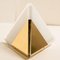 Pyramid Milk Glass & Brass Wall Light attributed to Glashütte Limburg, 1970s, Image 11