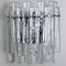 Ice Glass & Chrome Wall Sconce attributed to Kinkeldey, 1970s 2