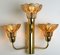 Flower Glass and Brass Wall Sconce from Hille, Germany, 1960s 6