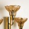 Flower Glass and Brass Wall Sconce from Hille, Germany, 1960s 11