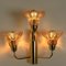 Flower Glass and Brass Wall Sconce from Hille, Germany, 1960s 9