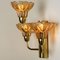 Flower Glass and Brass Wall Sconce from Hille, Germany, 1960s 7