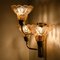 Flower Glass and Brass Wall Sconce from Hille, Germany, 1960s 12
