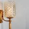 Textured Glass & Brass Wall Light, Germany, 1960s, Image 13