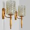 Textured Glass & Brass Wall Light, Germany, 1960s, Image 11