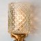 Textured Glass & Brass Wall Light, Germany, 1960s, Image 8