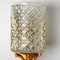 Textured Glass & Brass Wall Light, Germany, 1960s 4