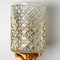 Textured Glass & Brass Wall Light, Germany, 1960s, Image 4