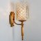 Textured Glass & Brass Wall Light, Germany, 1960s, Image 7