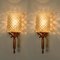 Textured Glass & Brass Wall Light, Germany, 1960s, Image 9