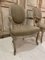 19th Century Louis XVI French Upholstered Armchairs, Set of 2 4