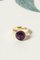 Vintage Mid-Century Swedish Gold & Amethyst Ring, 1966, Image 2