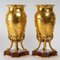 Vases en Bronze Doré attribués à Ferdinand Barbedienne, Set de 2 3