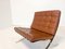 Brown Leather Barcelona Chairs by Mies Van Der Rohe for Knoll, 1970, Set of 2 3