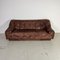 Danish 3-Seat Sofa in Brown Leather, 1970s 2