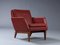 Vintage Danish Cognac Leather Lounge Chair, 1960s, Image 1