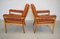 Vintage Swedish Cognac Leather Lounge Chairs from Gote Mobler, Set of 2 5