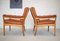 Vintage Swedish Cognac Leather Lounge Chairs from Gote Mobler, Set of 2 6