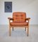 Vintage Swedish Cognac Leather Lounge Chairs from Gote Mobler, Set of 2 1