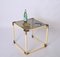 Brass & Cream Enameled Metal Square Coffee Table from Tommaso Barbi, Italy, 1970s 20