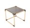 Brass & Cream Enameled Metal Square Coffee Table from Tommaso Barbi, Italy, 1970s 9