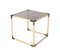 Brass & Cream Enameled Metal Square Coffee Table from Tommaso Barbi, Italy, 1970s 7