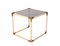 Brass & Cream Enameled Metal Square Coffee Table from Tommaso Barbi, Italy, 1970s 3