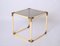 Brass & Cream Enameled Metal Square Coffee Table from Tommaso Barbi, Italy, 1970s 13